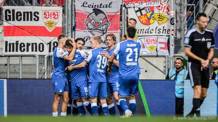Adam Hložek brace earns Hoffenheim first win of season over VfB Stuttgart