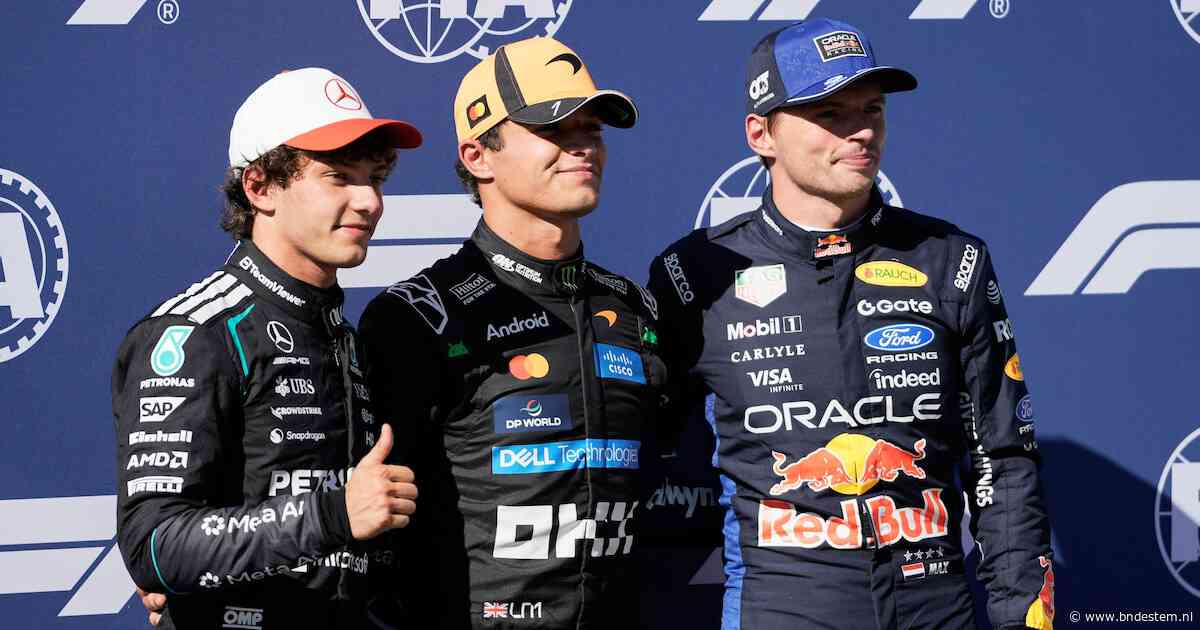 Max Verstappen komt net tekort in spannende kwalificatie, Lando Norris grijpt verrassend pole