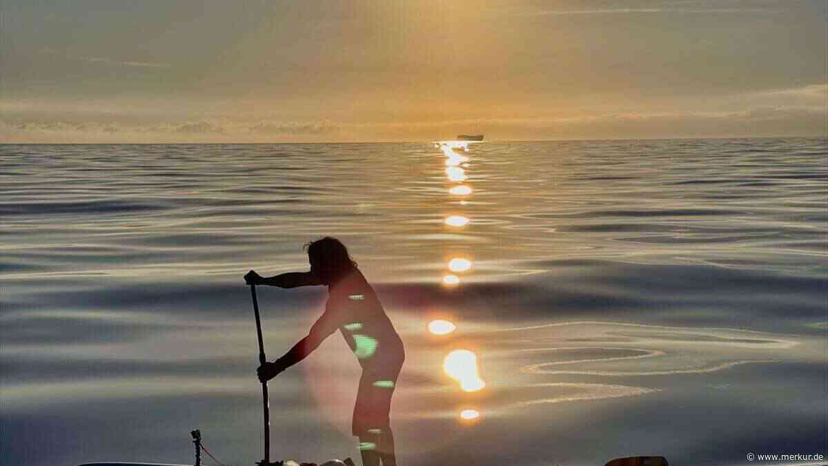100 Kilometer offenes Meer mit dem SUP: Ickinger Weltrekordler zeigt seinen Film in seiner Heimat
