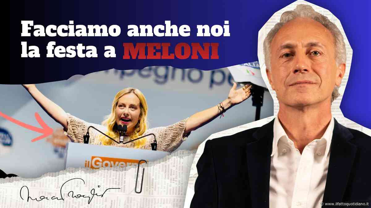 “Facciamo anche noi la festa alla Meloni”, il video editoriale di Marco Travaglio