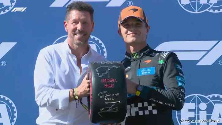 [VIDEO] El "Cholo" Simeone le entregó la pole a Norris en Madrid