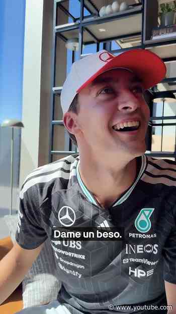 It’s about time you learnt Spanish now, George 😆💍  #f1 #mercedesf1#madrid