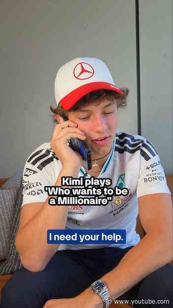 Before we let Kimi out on track for FP1, we had a little quiz 😂 💵 #f1 #mercedesf1 #kimiantonelli