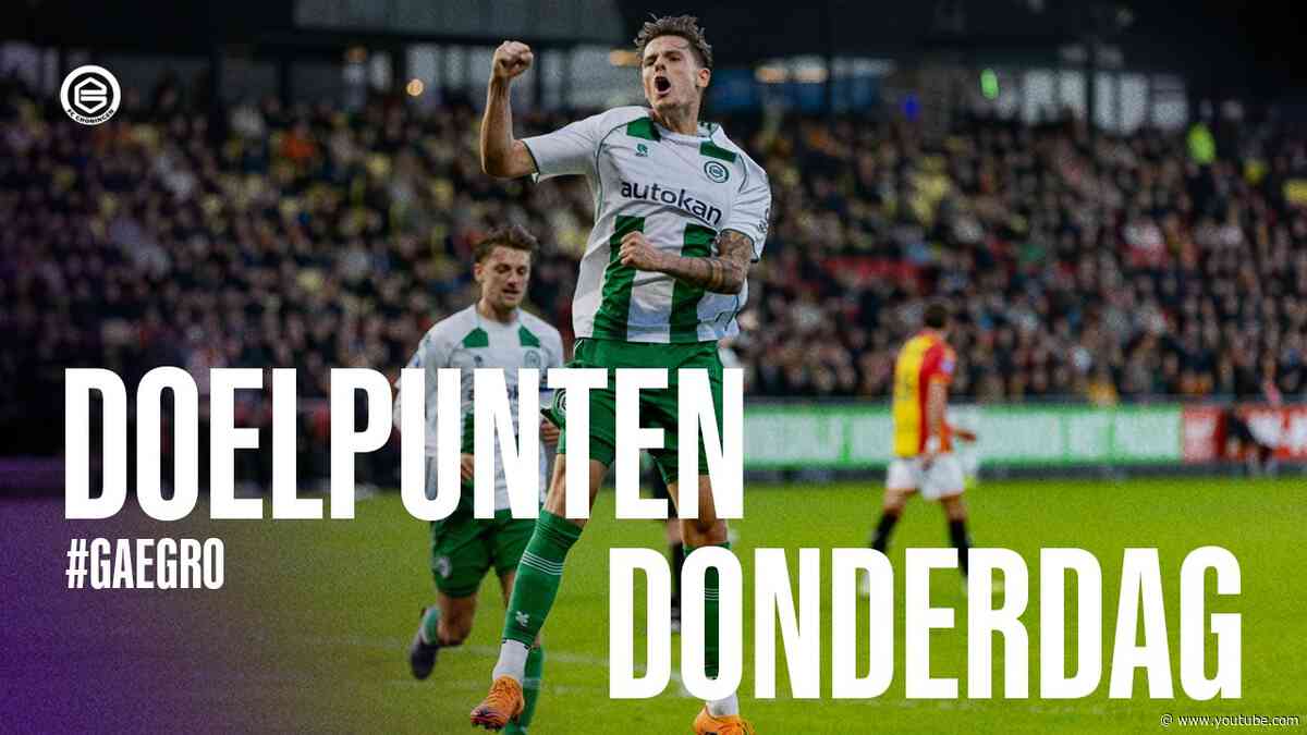 DE JONGE schiet in de HOEK! | Doelpunten Donderdag #GAEGRO