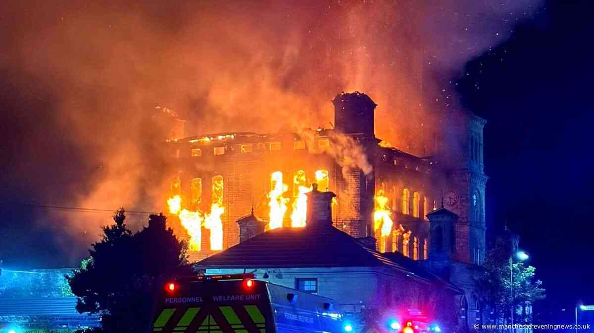 Massive fire grips historic textile mill featured in Peaky Blinders and Downton Abbey