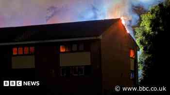 Fire crews tackle blaze at former private school