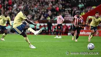 Sunderland 0-2 Arsenal: Guimarães stunner helps Gunners to fourth win after Raya saves penalty - as it happened
