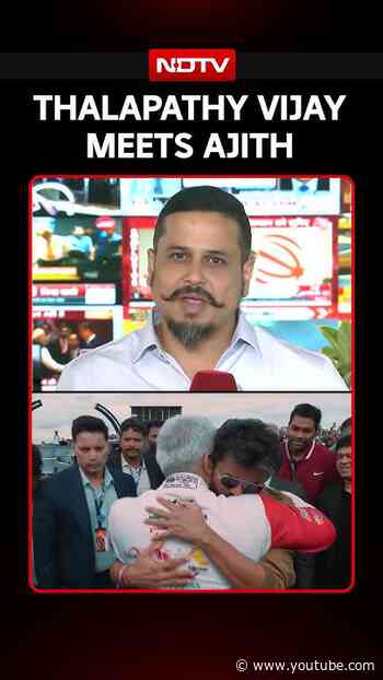 CM Vijay Hugs, Meets Ajith Kumar In UK Ahead Of Silverstone Race