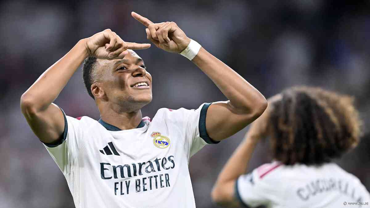 Mbappé helpt Real met twee treffers aan zege, goal Noslin bij gelijkspel Lazio
