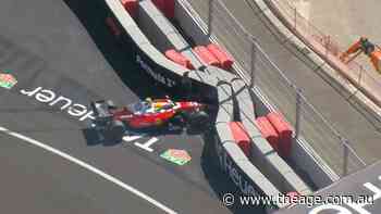 Hamilton slides straight into the wall