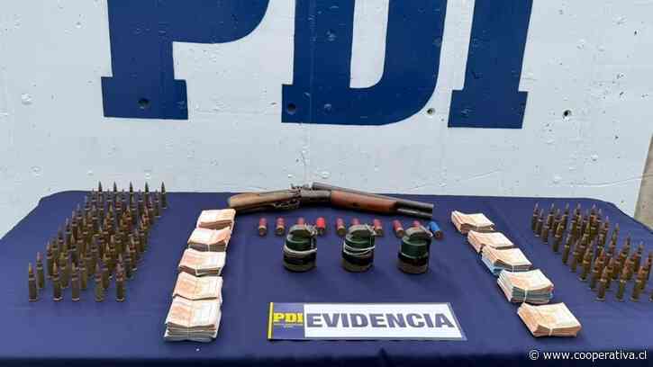 Los Vilos: PDI halló granadas y una escopeta ocultas en camioneta con doble fondo