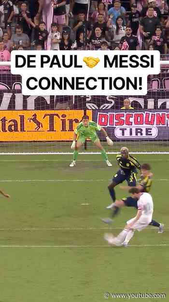 Messi CURLER😱 off the De Paul ASSIST!