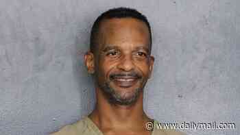 Comedian Charleston White flashes a SMILE in his mugshot as he is arrested on battery charge in Florida