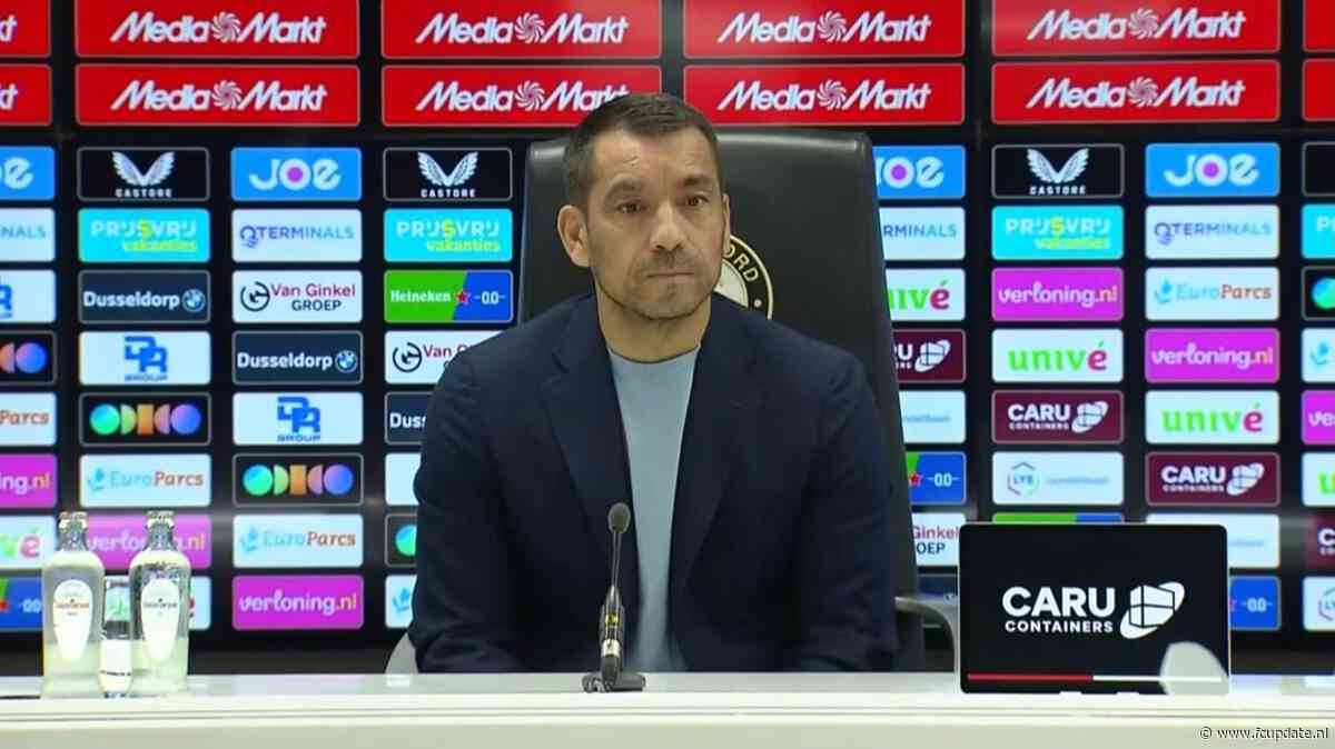 Van Bronckhorst voert wijziging door bij Feyenoord tegen PEC Zwolle