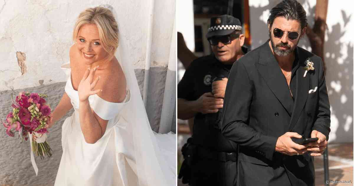 Emily Atack wows in gorgeous off-the-shoulder gown for second wedding with Alistair Garner