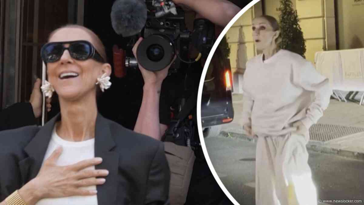 Céline Dion trakteert fans op dansje, grote drukte bij hotel vlak voor comeback