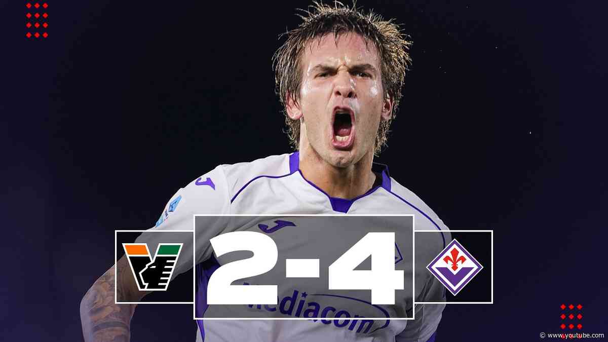 Highlights: Venezia - Fiorentina  2 - 4 (Adams, Mastantuono 3, Pellegrino, Hainault)