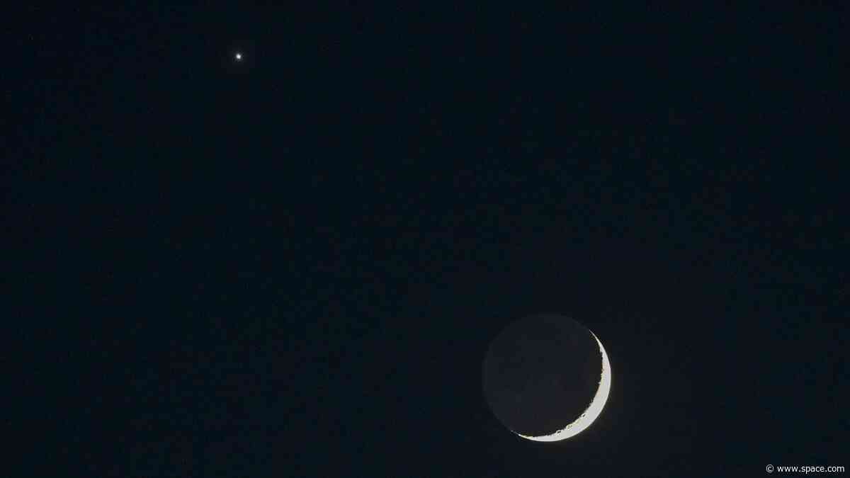 Don't miss Venus shine beside the crescent moon at sunset tonight