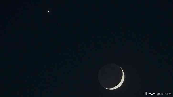 Don't miss Venus shine beside the crescent moon at sunset tonight