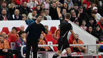 Mikel Arteta whine as finally punished for touchline antics after Matthias Jaissle intervention