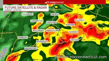 Heavy rain possible at times through a soggy Sunday