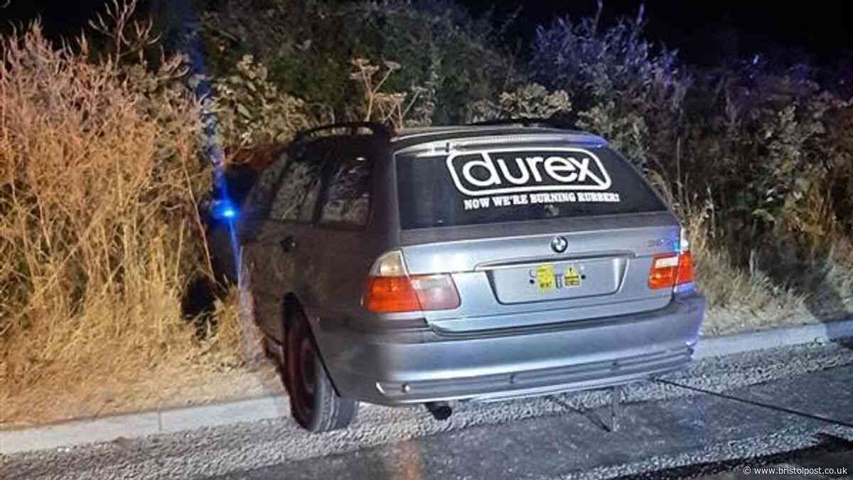 BMW driver with dubious car sticker banned from roads for a year