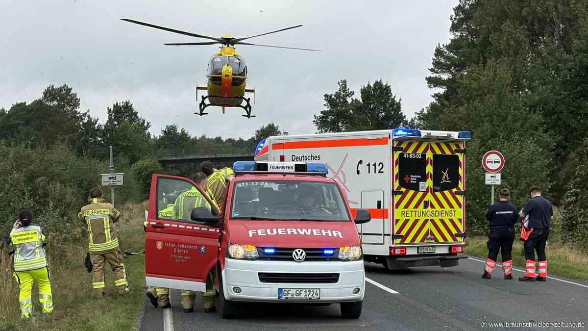 Polizei Gifhorn: Zwei Rettungshelis fliegen Unfallopfer von B4 in Traumakliniken