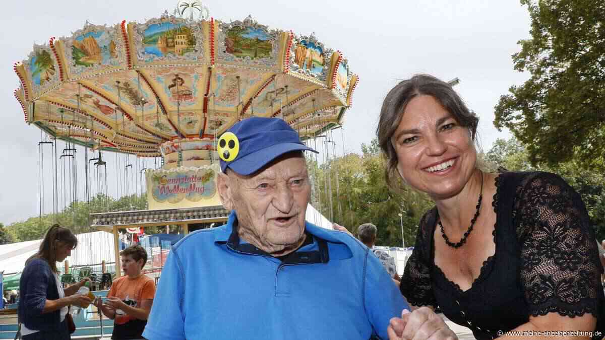 Ältester Gast: 103-Jähriger besucht Freisinger Volksfest – OB begrüßt ihn persönlich