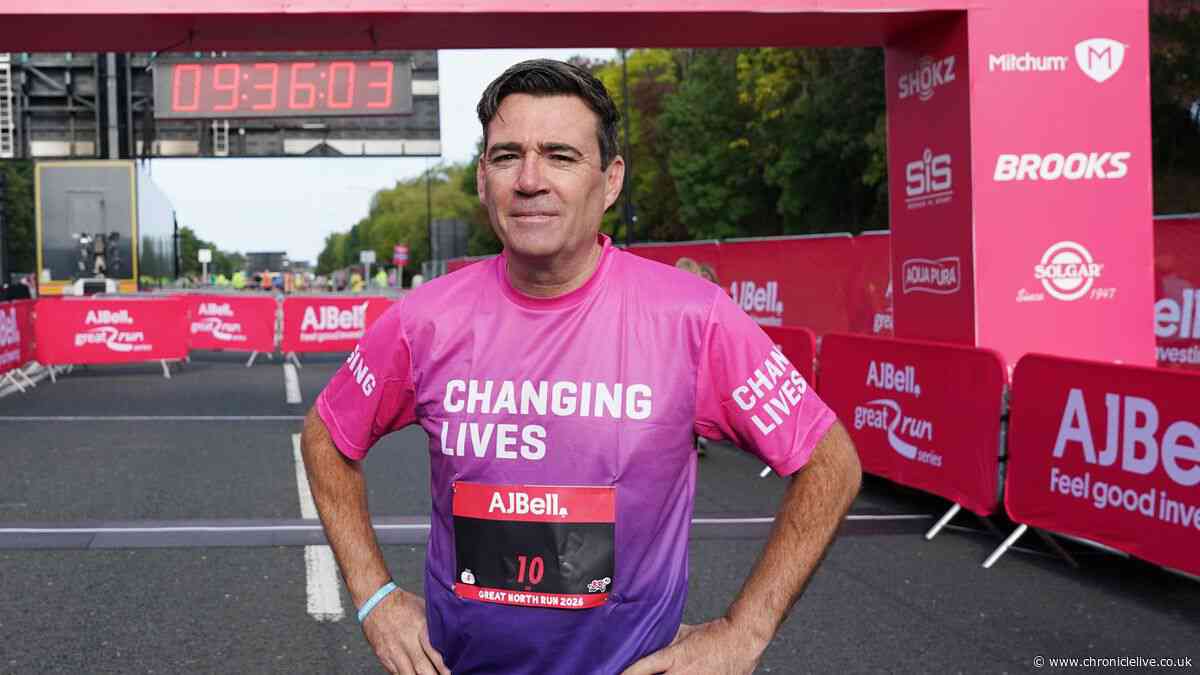 Andy Burnham makes salary donation to Changing Lives on Great North Run day