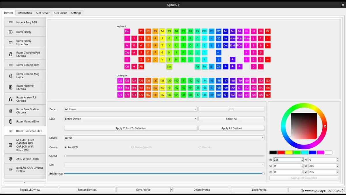 Herr der RGB-Ringe: OpenRGB erreicht Version 1.0