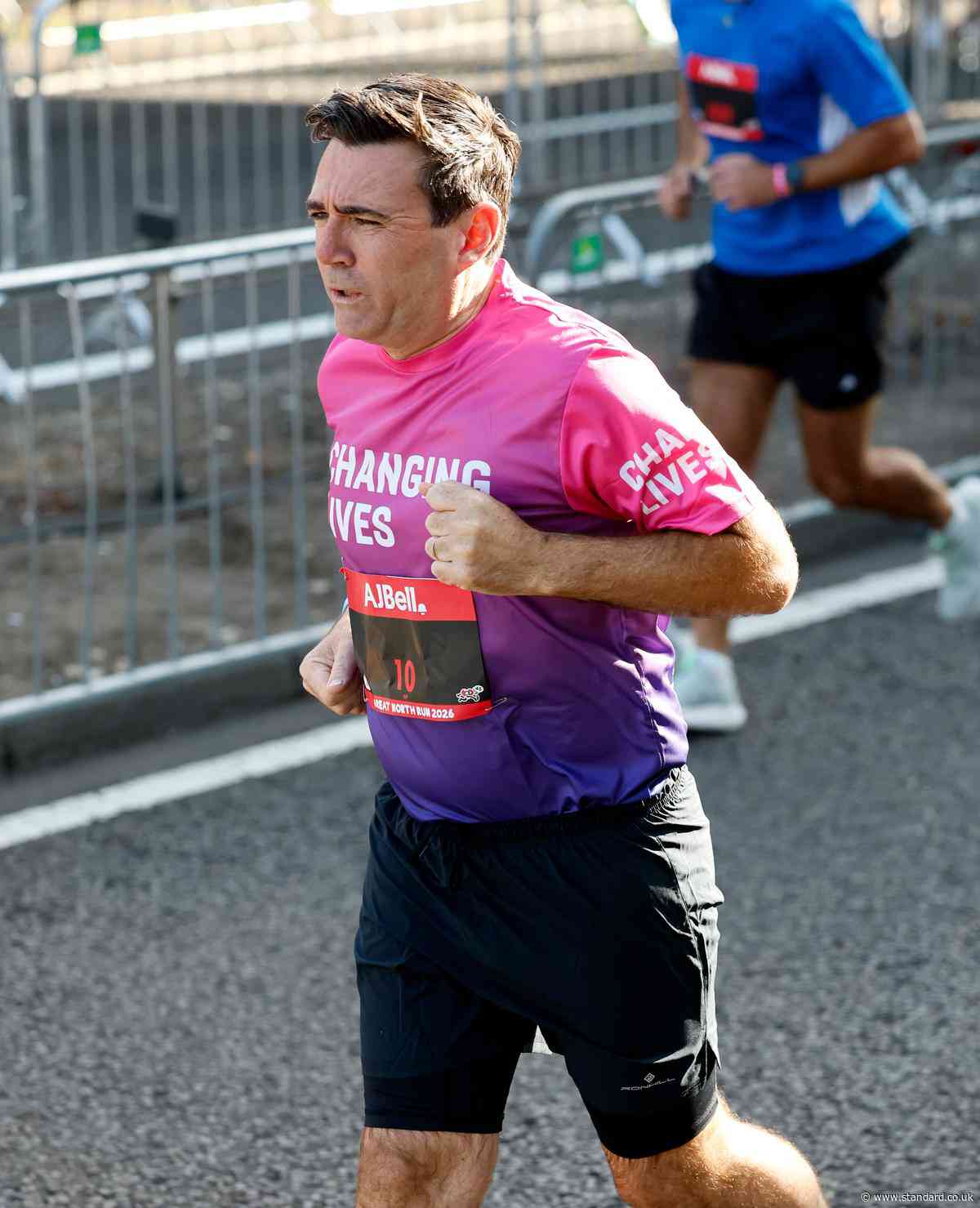 Prime Minister Andy Burnham takes part in the Great North Run