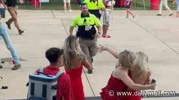 Ole Miss coeds have to be pulled apart by cops after brawl at pregame tailgate ceremony honoring 9/11 victims