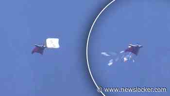 Chinese wingsuitvlieger knalt dwars door doelwit heen op wereldkampioenschap
