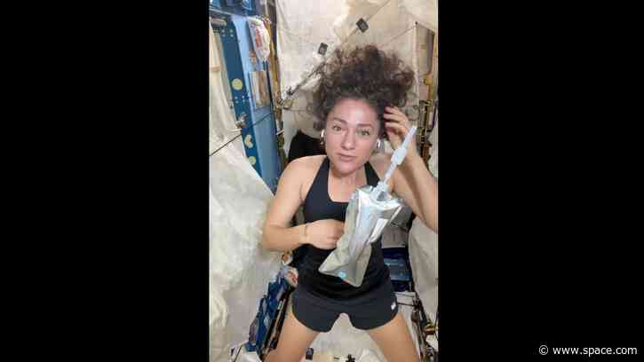 NASA astronaut Jessica Meir shares zero-G curly hair tips from the ISS (video)