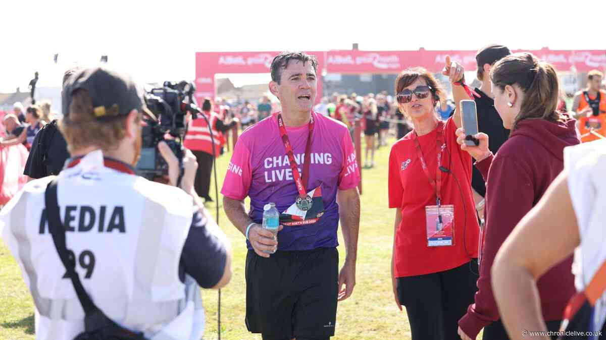 Andy Burnham gives exclusive interview after making history at Great North Run