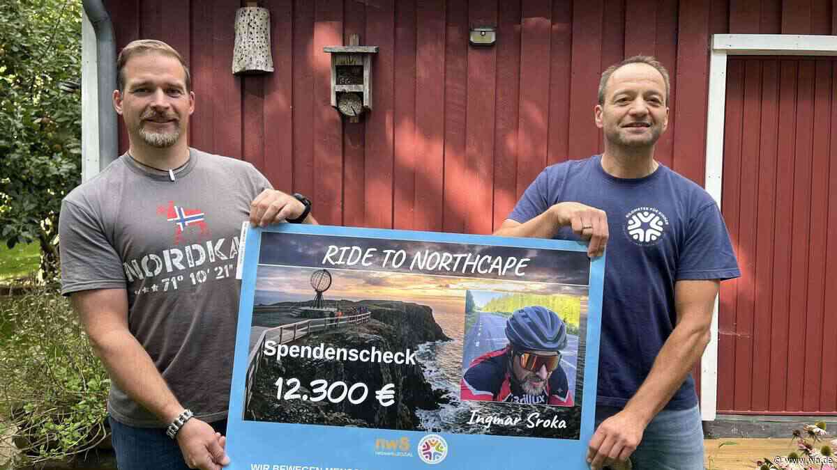 Mit Rad ans Nordkap: Hanmmer sammelt fast 12.750 Euro für kranke Kinder