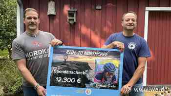 Mit Rad ans Nordkap: Hanmmer sammelt fast 12.750 Euro für kranke Kinder