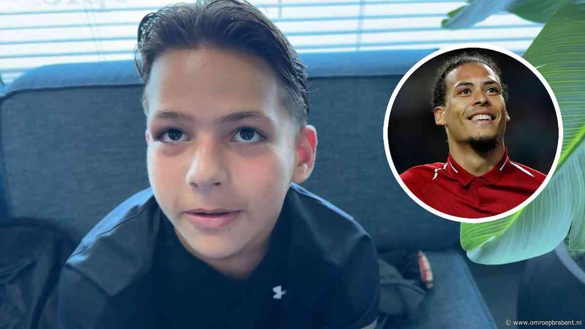 Jonge voetballers ontmoeten hun held Virgil van Dijk: 'Echt spannend'
