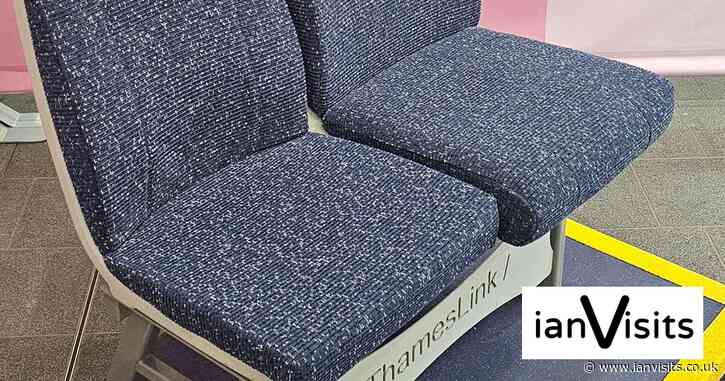 Future Thameslink train seats with added padding shown off