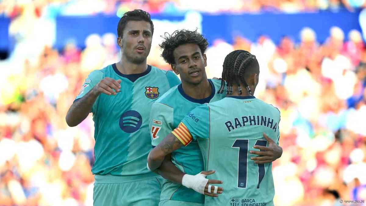 FC Barcelona behoudt voorsprong op Real door vijfde zege en twee goals Yamal