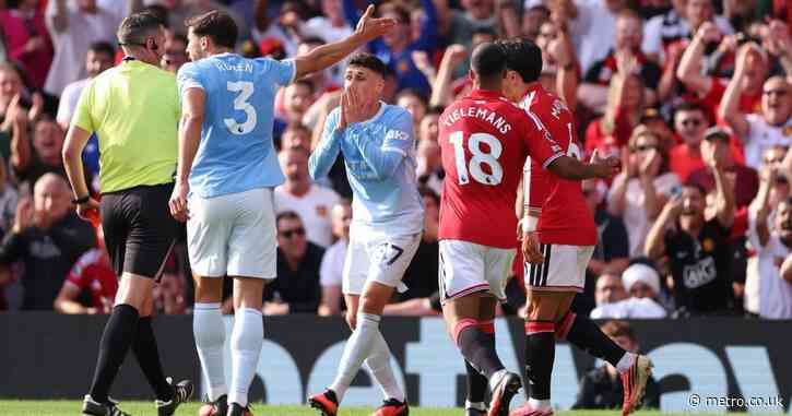 Wayne Rooney and Gary Neville disagree over Phil Foden red card against Man Utd