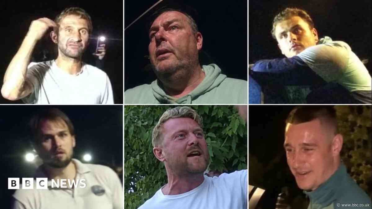 Police searching for six men over anti-migrant protest in Portsmouth