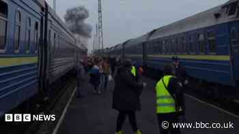 Russia struck train near Poland border shortly after Boris Johnson and top European officials passed through
