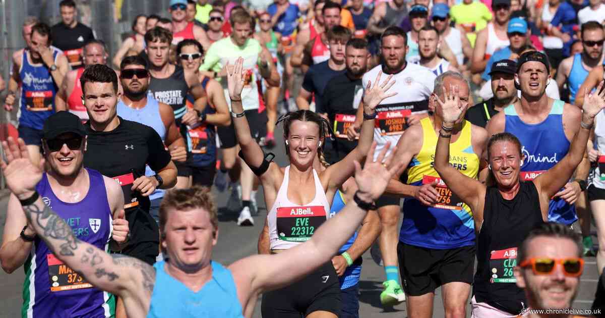 Local heroes galore! Great North Run 2026 in 90 joyous photos as North East shines on historic day