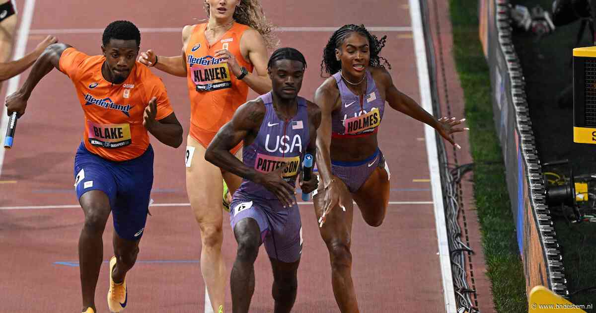 Nederlandse estafetteploeg loopt zonder Femke Broeders-Bol naar derde plaats in Boedapest