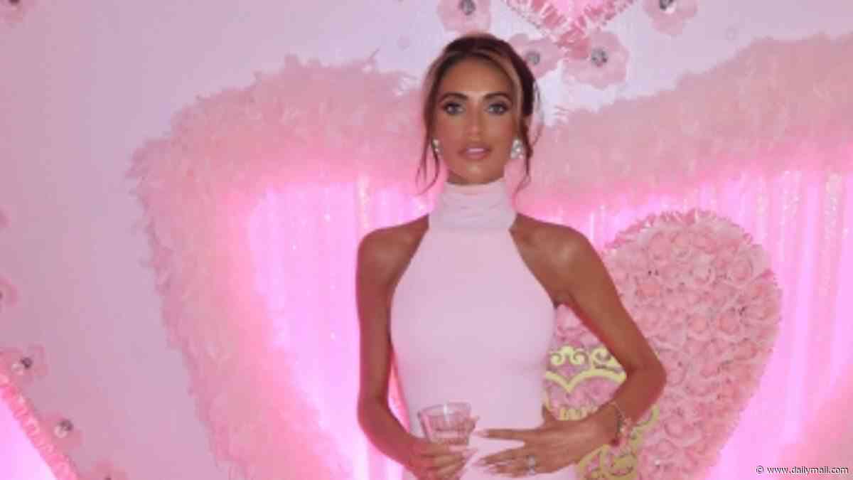 Amy Childs shares glamorous snaps of her pink-themed hen do ahead of her second wedding to Billy Delbosq in Spain