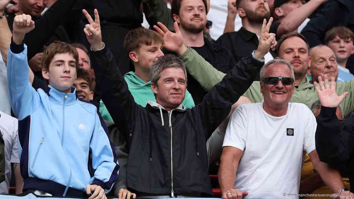 Noel Gallagher pictured enjoying Manchester City win at Old Trafford ahead of Oasis tour announcement