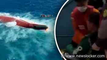 Beelden: reddingsactie na kapseizen veerboot met 243 opvarenden
