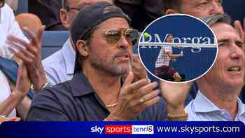 Brad Pitt reacts to sensational Zverev winner