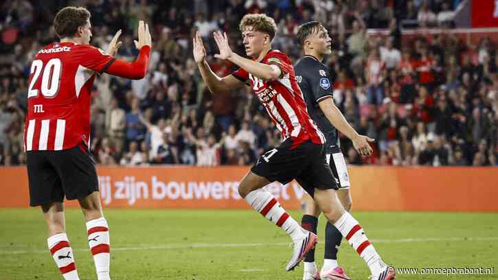 Sven Mijnans leidt PSV met een hattrick naar koppositie Eredivisie